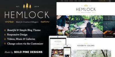 Hemlock - A Responsive WordPress Blog Theme by SoloPine