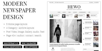 Hewo - Modern Newspaper HTML Template by alithemes