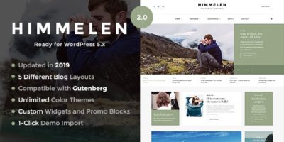 Himmelen - Personal Minimal WordPress Blog Theme by dedalx