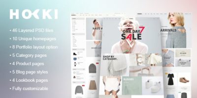 Hoki - eCommerce PSD Template by Promokit