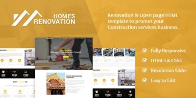 Homes Renovation - Landing Page by glowlogix