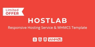 HostLab - Responsive Hosting Service With WHMCS Template by inebur