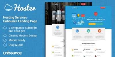 Hoster - Hosting Services Landing Page by Codeliono