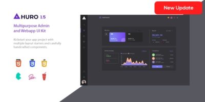 Huro - Multipurpose Admin and Webapp UI Kit by cssninjaStudio