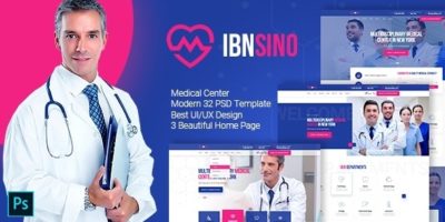 IBNSINO - Modern Medical PSD Template by Kadirov