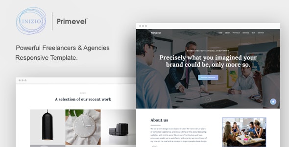 INIZIO - Responsive Template for Freelancers and Agencies by Primevel