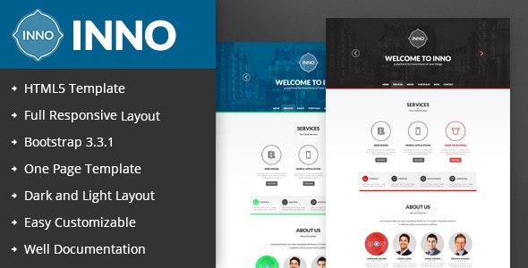 INNO-Responsive One Page HTML5 Template by SamTheme