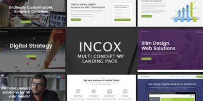 Incox - Multi-Concept Landing Pages WP Theme by themestall