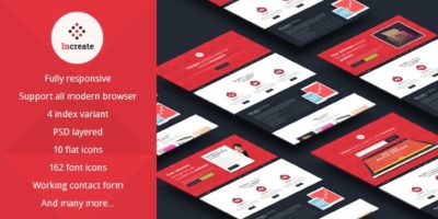 Increate-Onepage and multipurpose landing page by 99webpage
