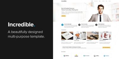 Incredible - Responsive HTML Template by Vasterad