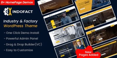 Indofact - Industry and factory WordPress Theme by ThemeChampion