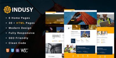 Indusy - Industrial & Factory Solutions HTML Template by ThemePaw