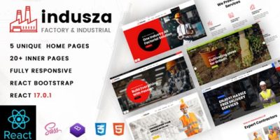 Indusza- Industrial & Factory React Template by thewebmax