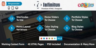 Infinitus : Responsive HTML5 Business Template by mannatstudio