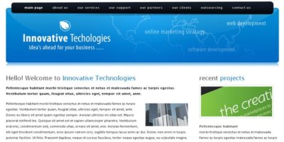 Innovative Technologies Html Template by settysantu