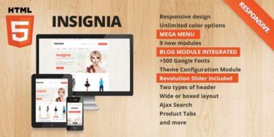 Insignia - Flexible OpenCart Theme by tooniu