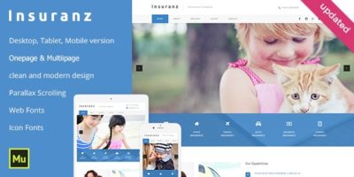 Insurance Services Adobe Muse Template by MaximusTheme