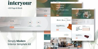 Interyours - Home Interior Design Elementor Template Kit by Balibilly_Design