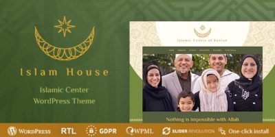 Islam House - Mosque and Religion WordPress Theme by cmsmasters