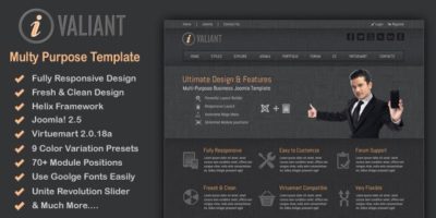 Ivaliant - Clean Responsive Joomla Template by ibrave