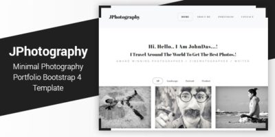 JPhotography - Minimal Photography Portfolio HTML5 Template by Muse-Master