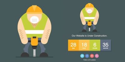 Jackhammer - Animated SVG Under Construction Page by dxc