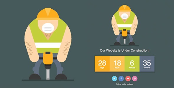 Jackhammer - Animated SVG Under Construction Page by dxc