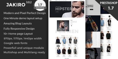 Jakiro Fashion Shop Prestashop 1.6 and 1.7 Theme by xpert-idea