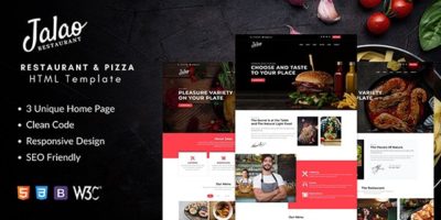 Jalao - Restaurant & Pizza HTML Template by ThemePaw
