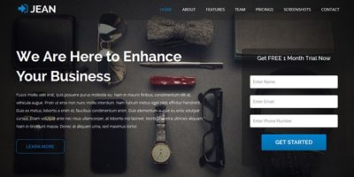 Jean - Landing Page Template by Muse-Master