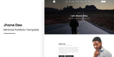 Jhone Deo Minimal Portfolio OnePage Template by Blazethemez