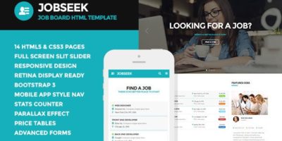 Jobseek - Job Board HTML Template by Coffeecream