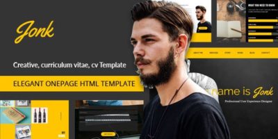 Jonk - CV Resume Personal HTML Template by rudhisasmito