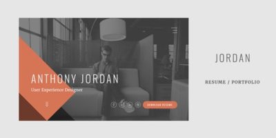 Jordan - Modern Onepage Resume / Portfolio Template by DesignHarbor