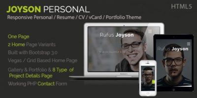 Joyson Personal - Resume / CV Vcard Portfolio HTML by AccuraThemes