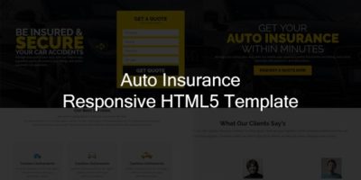 Jr. Auto Insurance Landing Page - Responsive HTML5 Template by Muse-Master