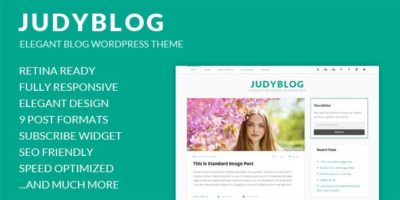 JudyBlog - Elegant Blog WordPress Theme by wopethemes
