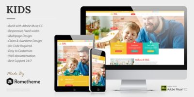 KIDS - Kindergarten and Child Care Muse Templates by Rometheme