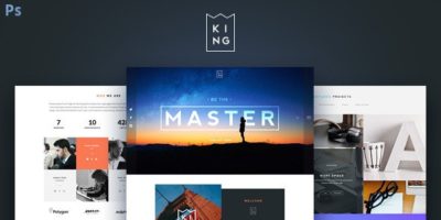 KING - Creative One Page PSD Template by louisdesign