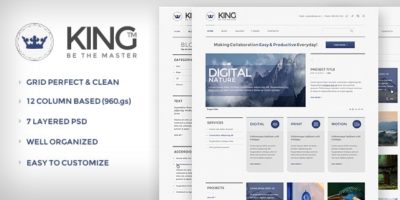 KING PSD Template by louisdesign