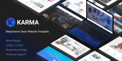 Karma - Responsive Clean Website Template by TrueThemes