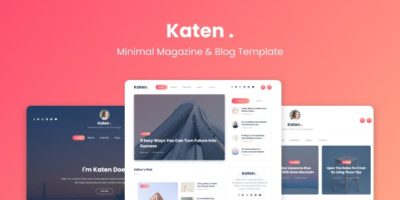 Katen - Minimal Blog & Magazine HTML Template by ThemeGer