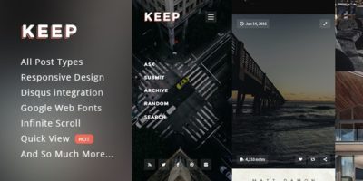 Keep - Responsive Fullscreen Grid Theme by mustafaismail22