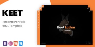 Keet – Bootstrap 4 Personal Portfolio by pxdraft
