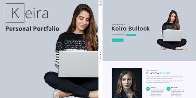 Keira - Bootstrap 4 One Page Personal Portfolio Template by pxdraft