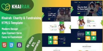 Khairah - Charity Nonprofit HTML5 Template by themepresss