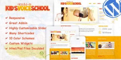 Kids Voice School - Education WordPress Theme by Aislin