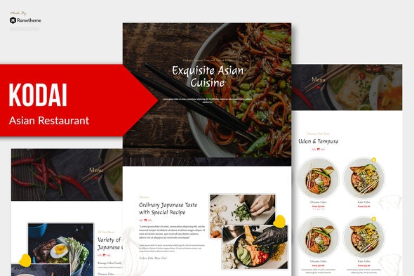 Kodai - Asian Restaurant Elementor Template Kit by Rometheme