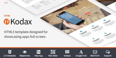 Kodax - Full Screen Landing Page by KennyWilliams