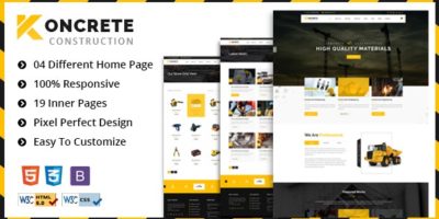 Koncrete - Construction & Building HTML5 Template by RadiusTheme